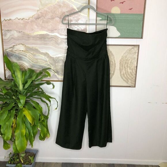 Lord & Taylor 424 Fifth Women's Solid Sleeveless Jumpsuit Pants Green Size 10 - Picture 1 of 6